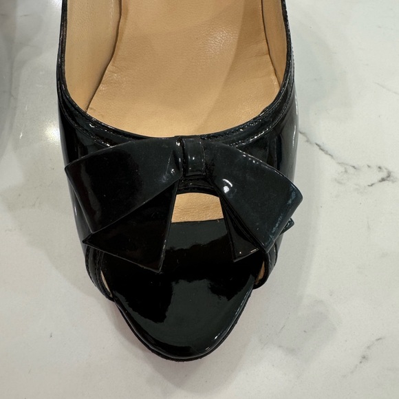 Christian Louboutin Milady Black Patent Leather Heels Size 40/ 8.5 US - Picture 6 of 14